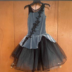 Weissman Mint Green Grey Black Floral Ballet Dance Costume - Adult Large